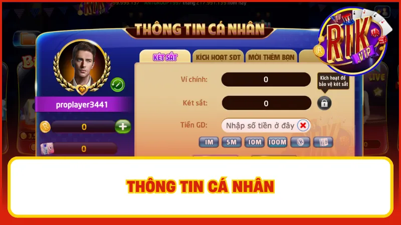 Người chơi cần có sự chuẩn bị về thông tin cá nhân khi thực hiện đăng ký Rikvip